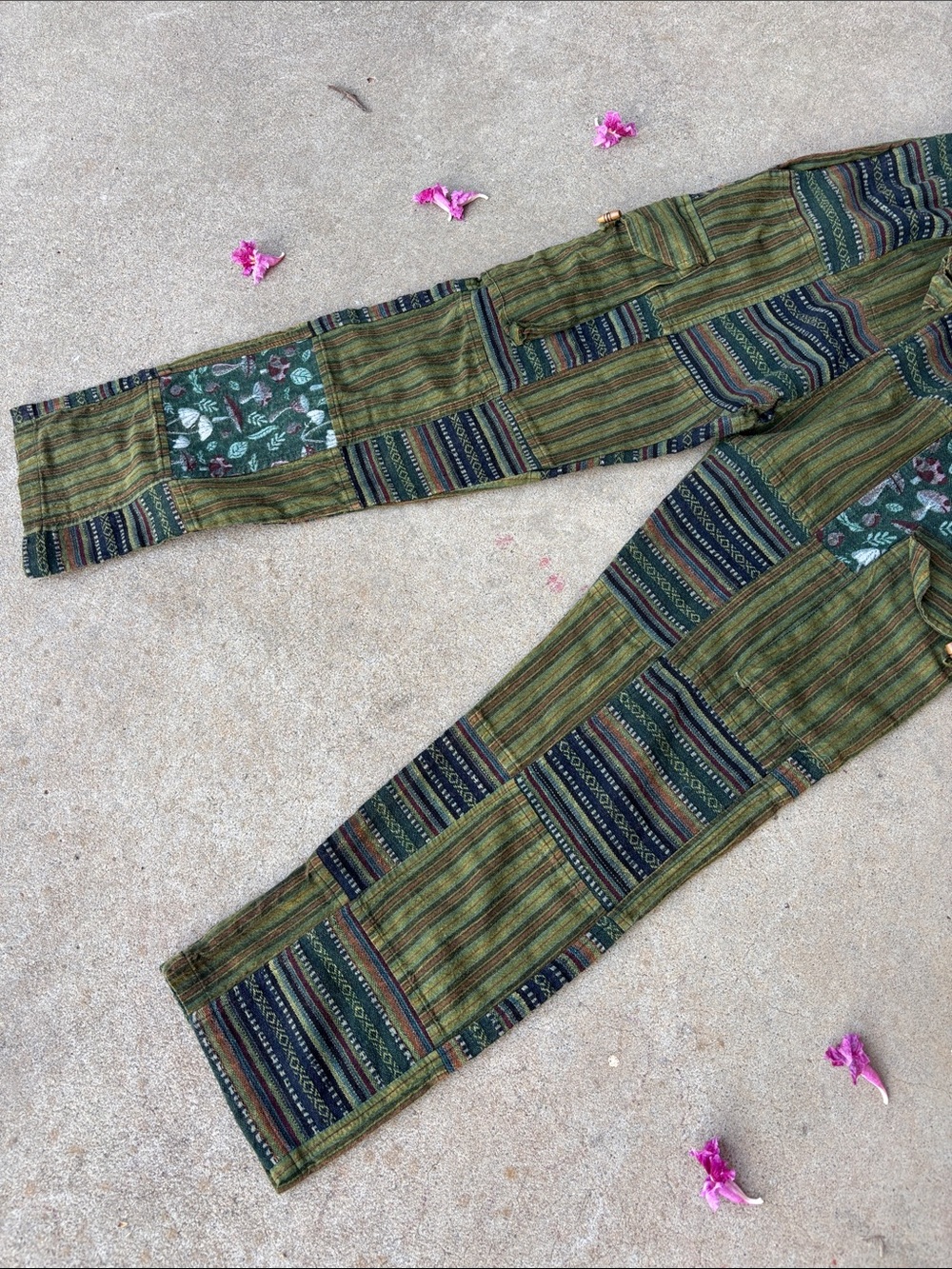 Earthbound patchwork pants! Small - Picture 3 of 7